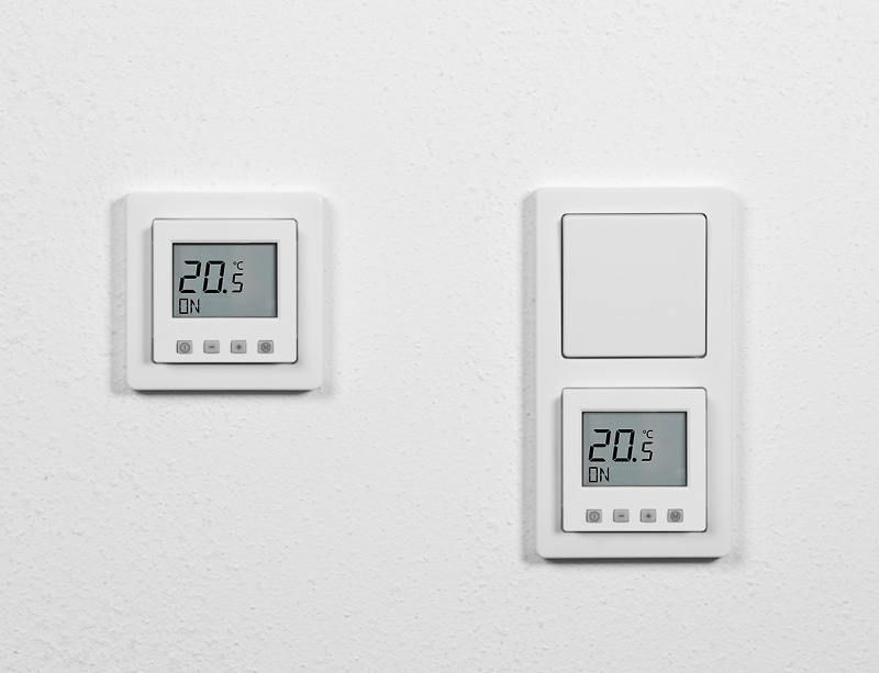 Bild von ERD-58 Raumtemperaturregler Digital im Schalterprogramm Hager Q.1 - polarweiß (samt)