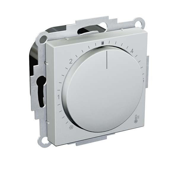 Bild von TRE-5510 (alu/GI/BE) Raumtemperaturregler für Schalterprogramm Berker B.7 - aluminium