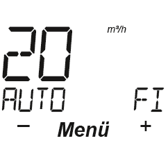 Display bei Multifunktionsfernbedienung für Filter-Wechsel